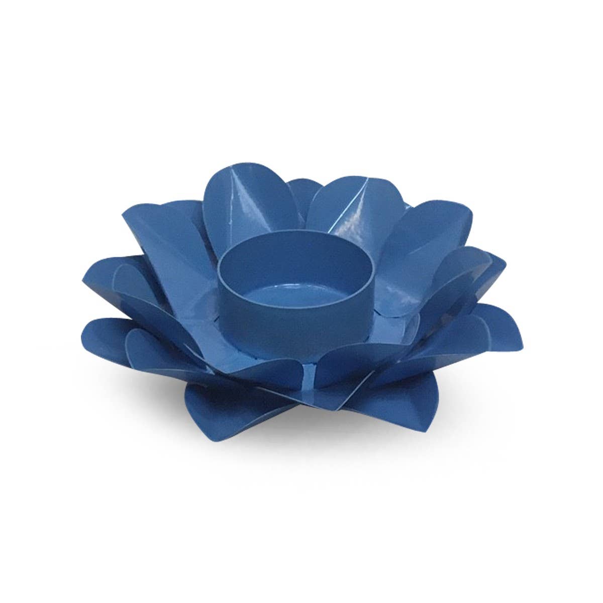 LOTUS CANDLEHOLDER L.BLUE THROAT CHAKRA
