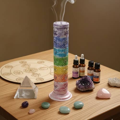 Iron Incense Tower Burner 7 Chakras