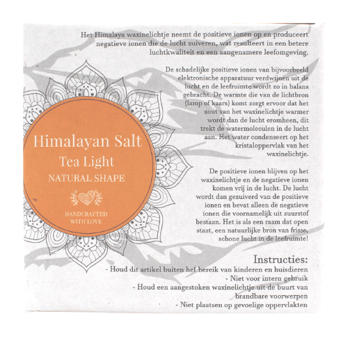 Himalayan Salt Tealight Holder Orange With Box