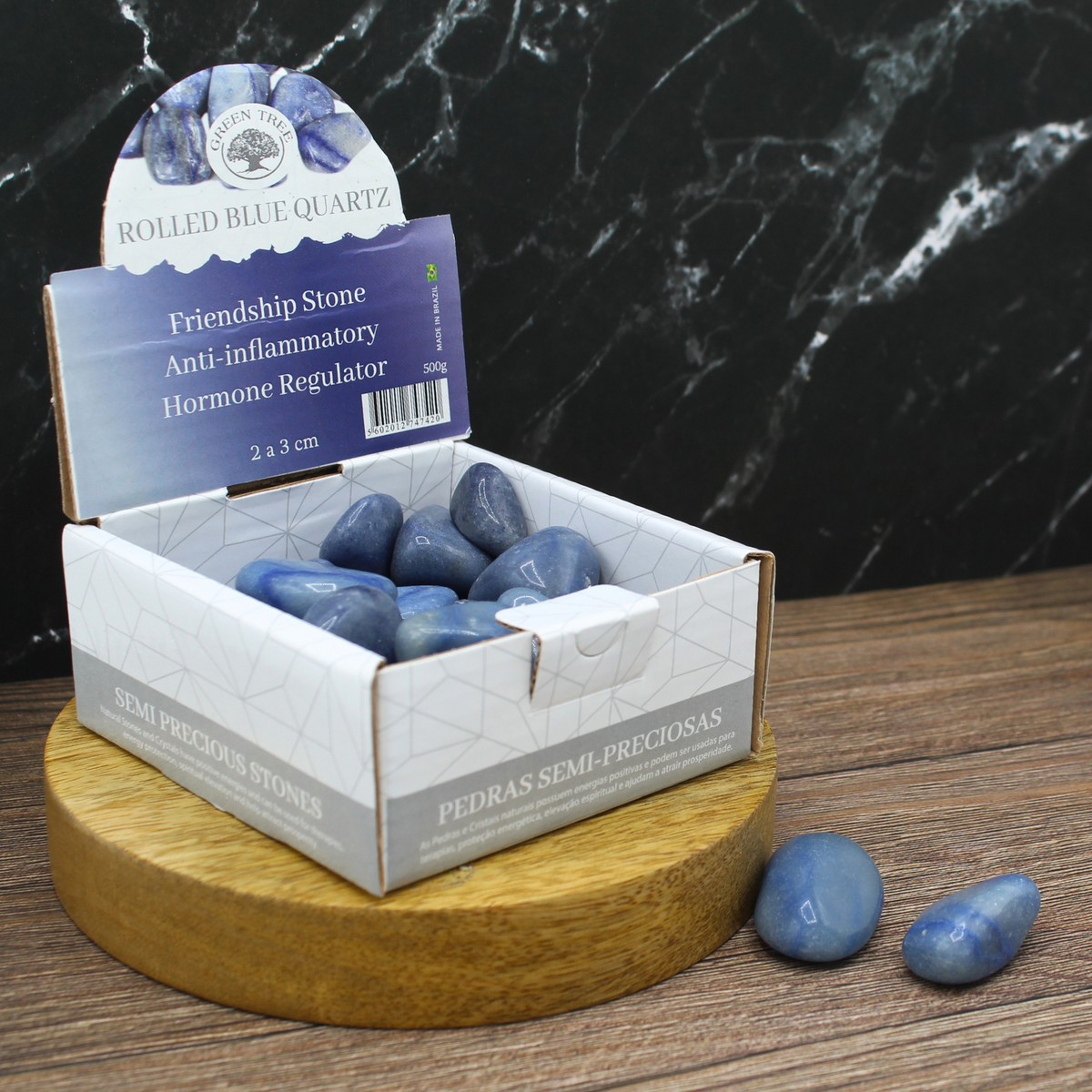 Blue Quartz Tumbled Display 500g