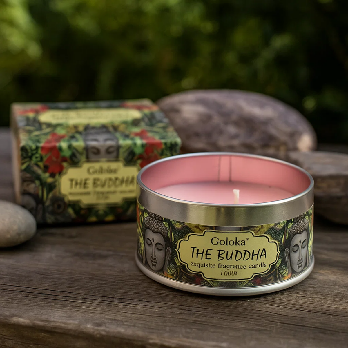 Goloka The Buddha Soya Wax Candle Tin