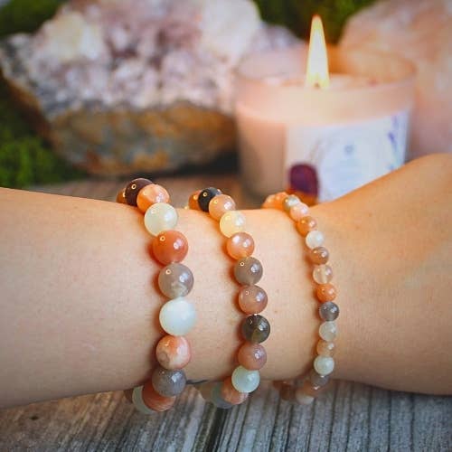 Multicolor Moostone Bracelet 6mm - Madagascar