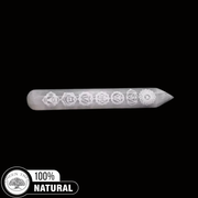 Selenite Massager with 7 Chakra Tip 15cm