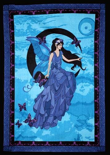 COTTON TAPESTRY MOON FAIRY 52 x 76"