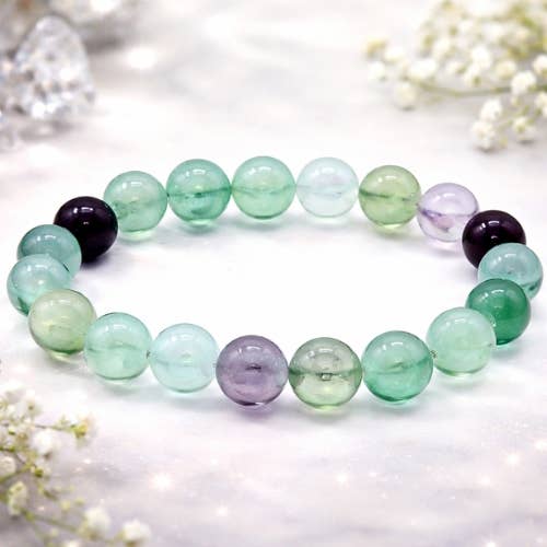 Fluorite Multi beaded Bracelet 10 mm - China