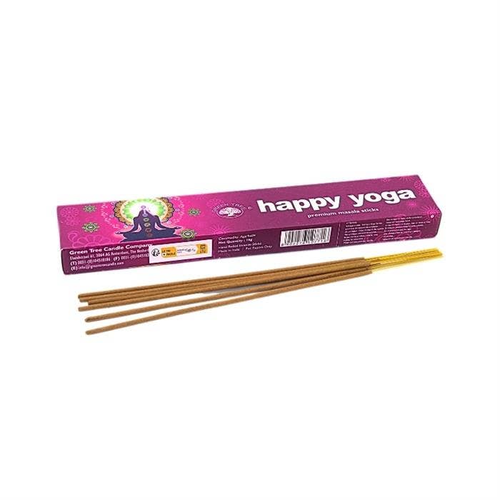 Green Tree Happy Yoga Natural Masala Incense 15 gr