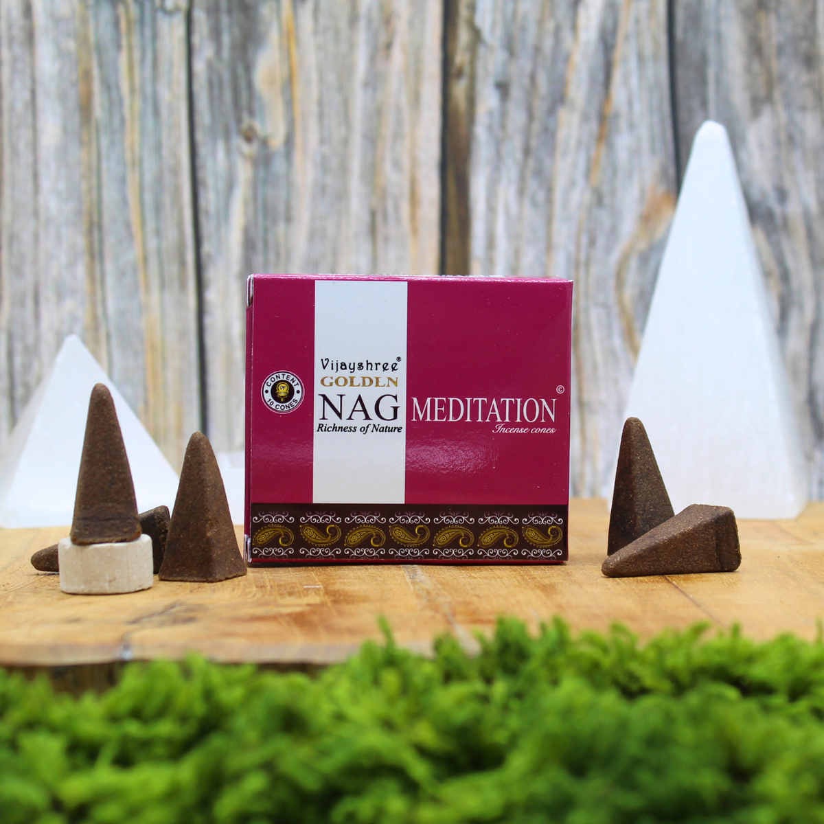 Golden Nag Meditation Cones