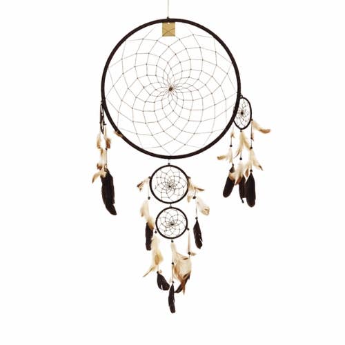 Black dreamcatcher (40cm diameter)