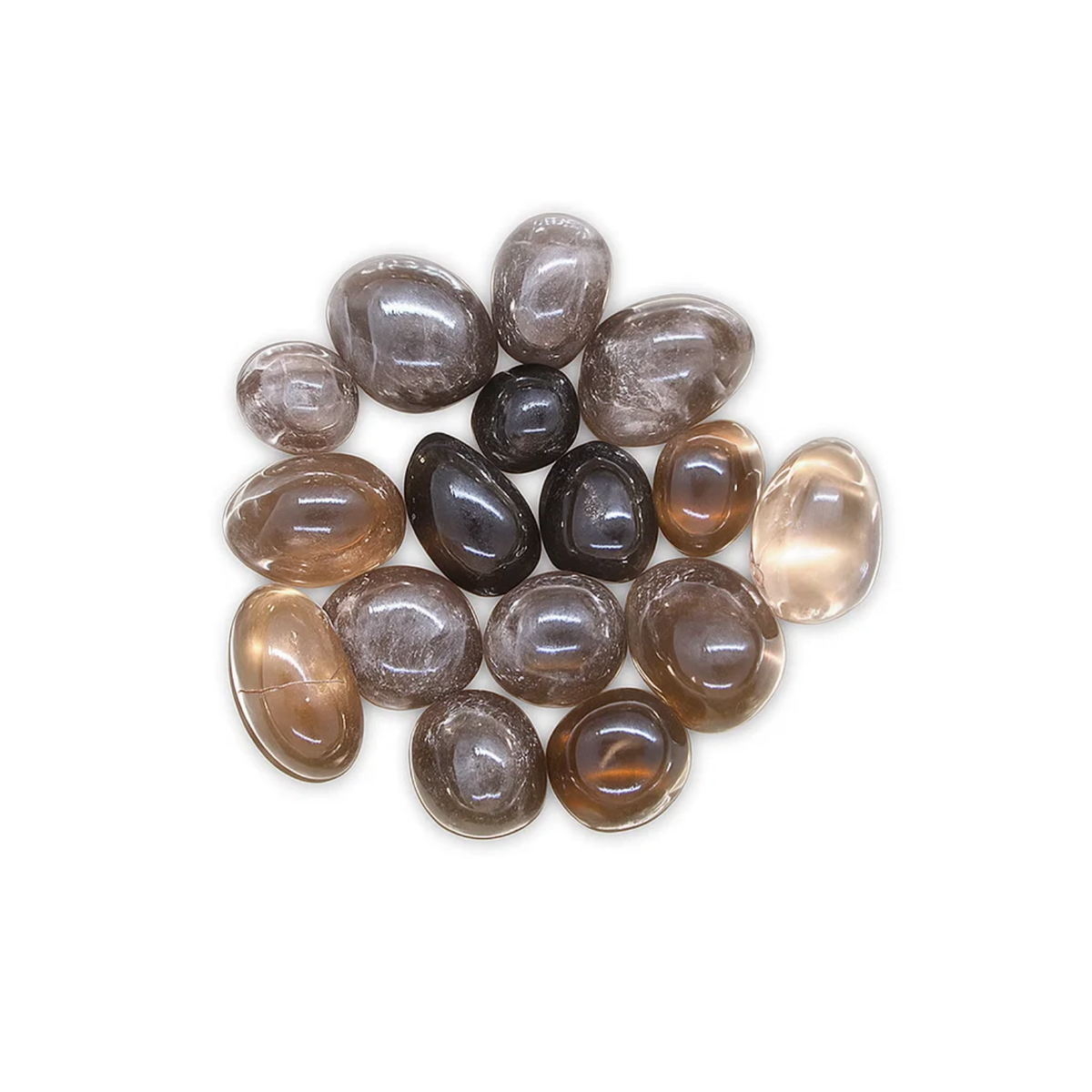 Smoky Quartz tumbled stone 250 gram Quality AA