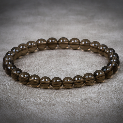 Smoky Quartz bracelet 6mm - Brazil