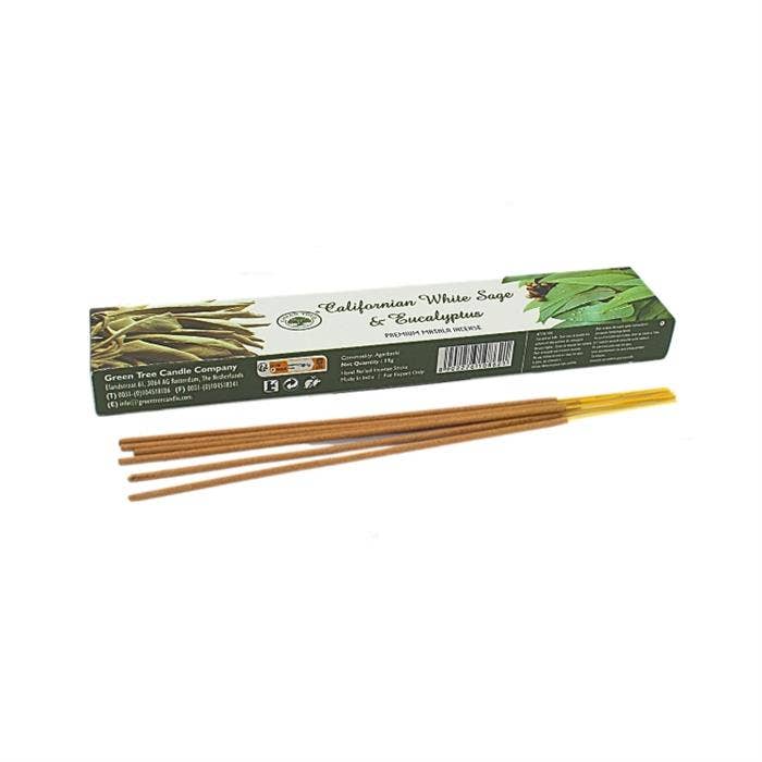 Green Tree Californian White Sage & Eucalyptus Incense 15 gr