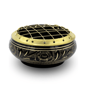 Brass Rose Bowl Incense Burner