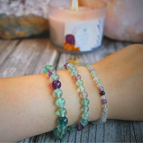 Fluorite Multi beaded Bracelet 8 mm - China