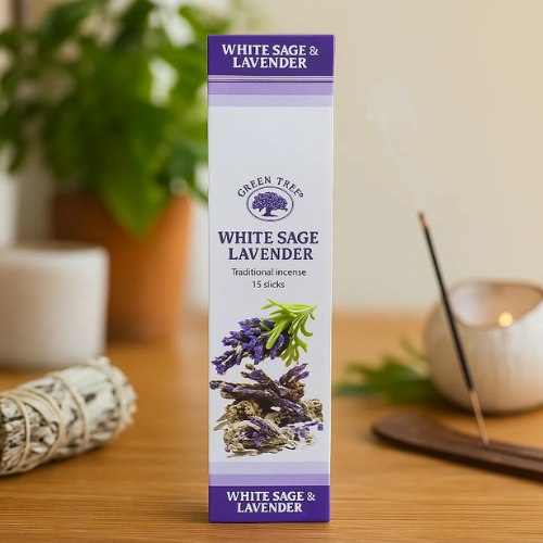 Green Tree White Sage & Lavender  Incense (15 Sticks)