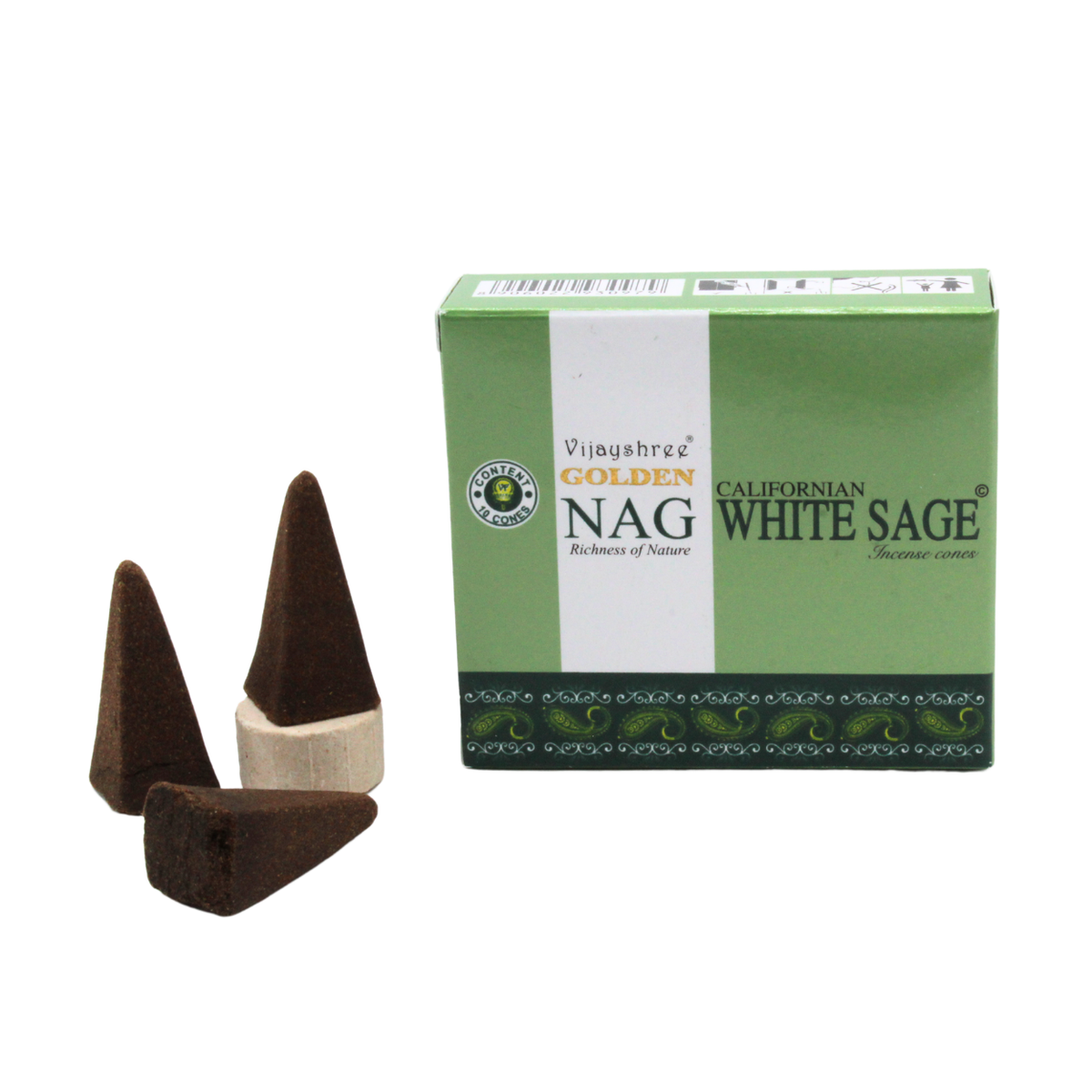 Golden Nag White Sage Dhoop Cones