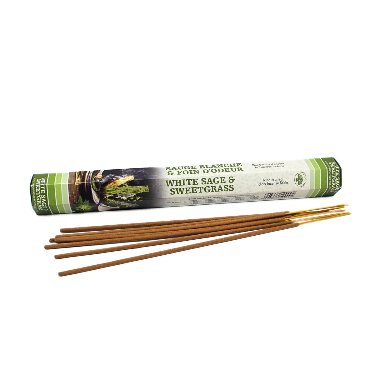 Green Tree White Sage & Sweetgrass Incense