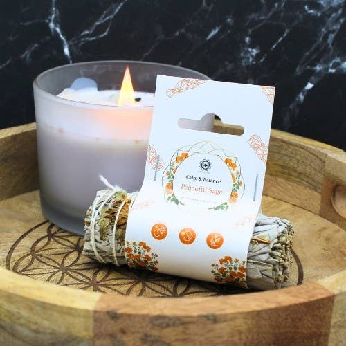 Peaceful Sage with label