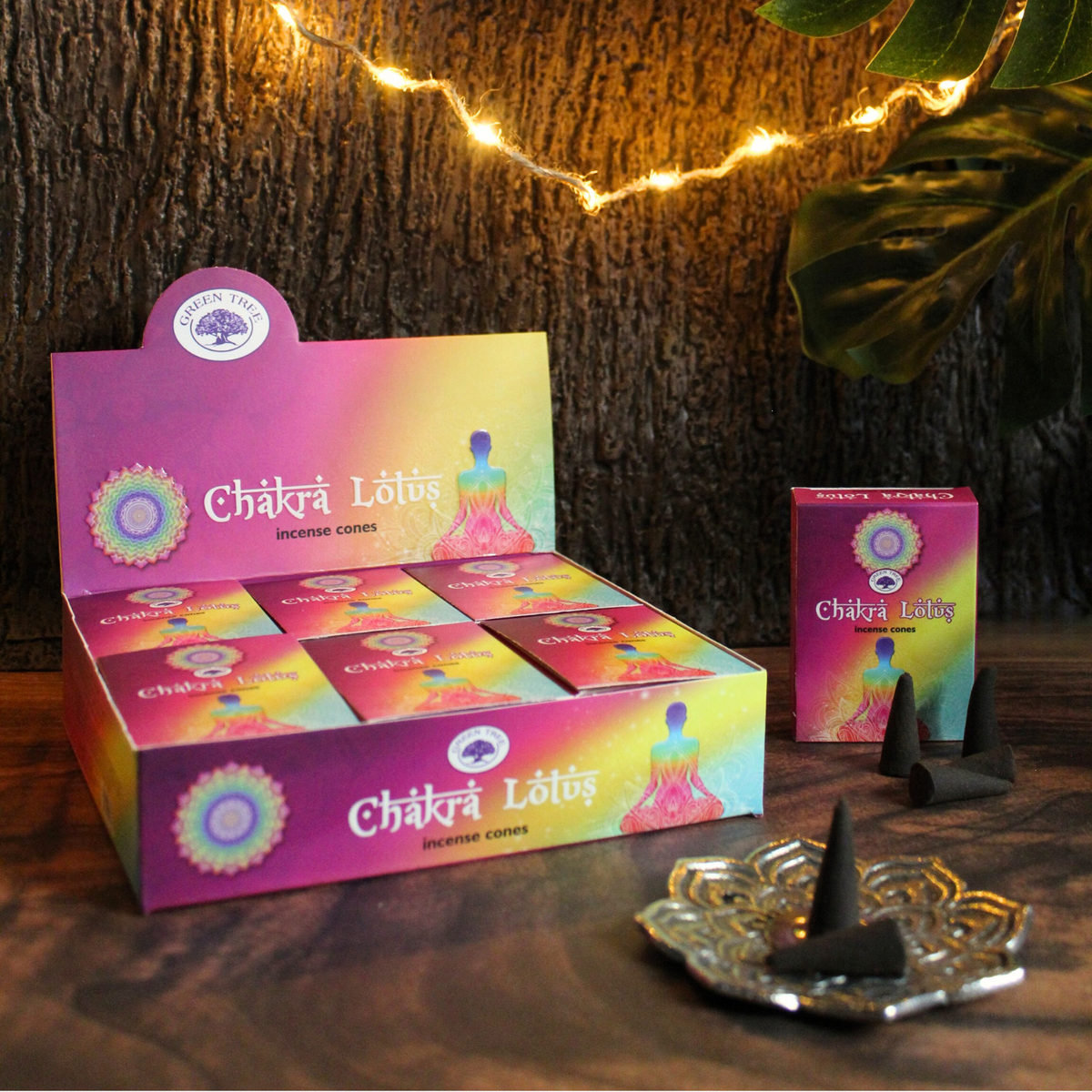 Green Tree Chakra Lotus Cones