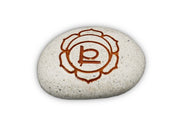 Pebble - Engraved River stone 2th chakra Orange