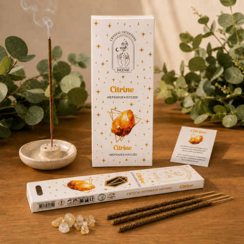 Native Soul Crystal Intention incense with Citrine chips