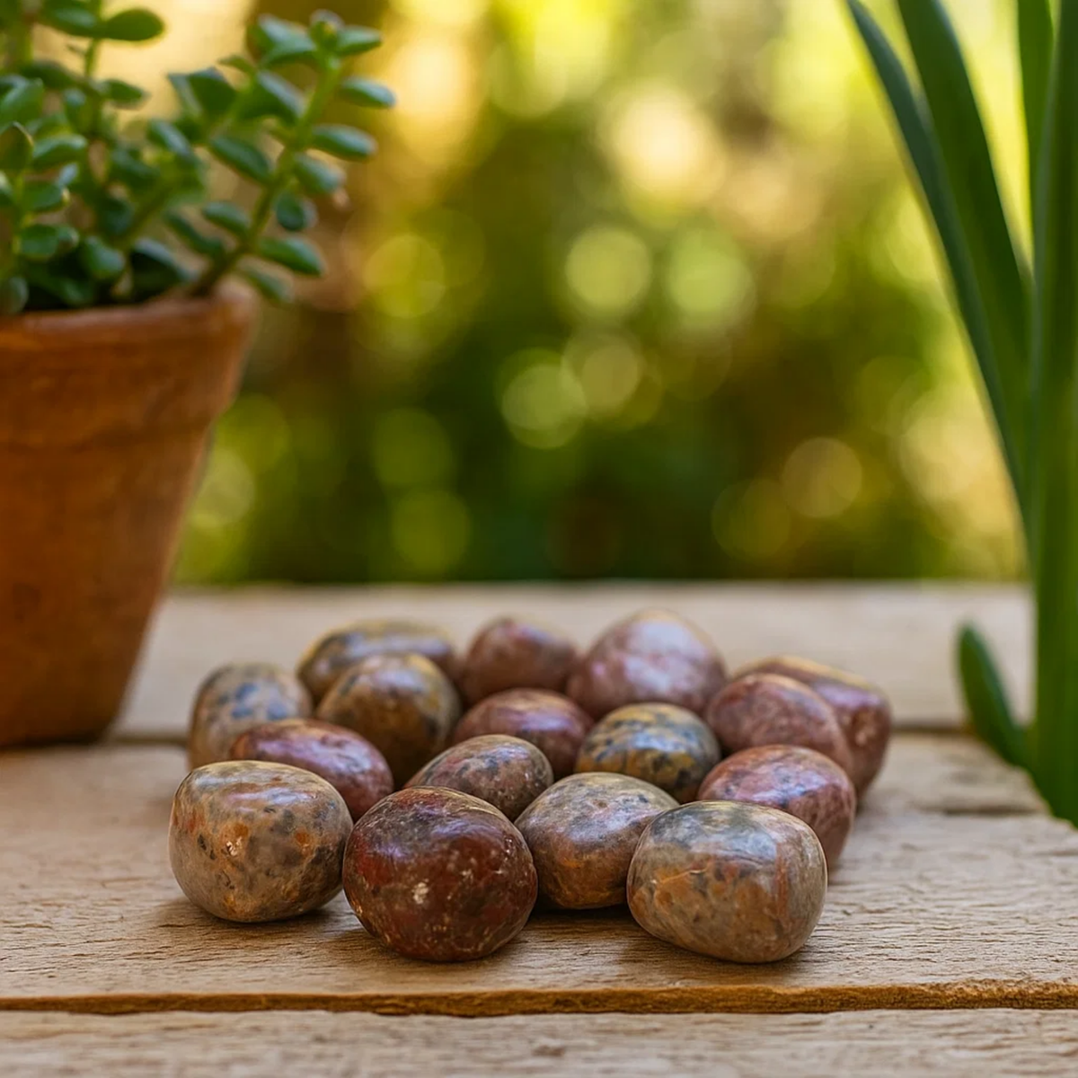 Leopard Jasper "Leopard Skin" Tumbled stones MEXICO 250 gram