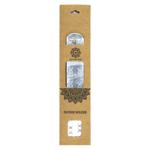 Aluminium Incense Holder Triple Moon & Pentagram