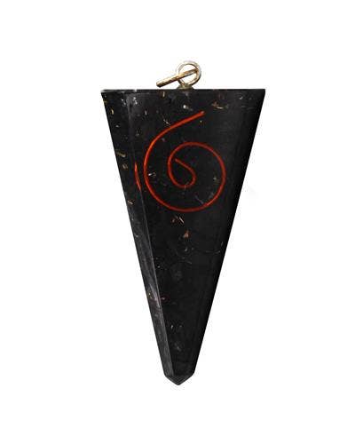 ORGONE PENDANT TRIANGLE SHAPE-SHUNGITE-SPIRAL