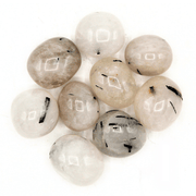 Tourmaline Quartz 'A' Tumbled Stones 200 gr