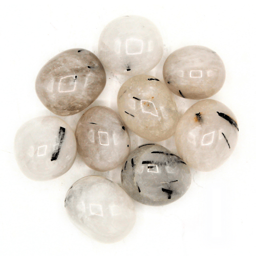 Tourmaline Quartz 'A' Tumbled Stones 200 gr