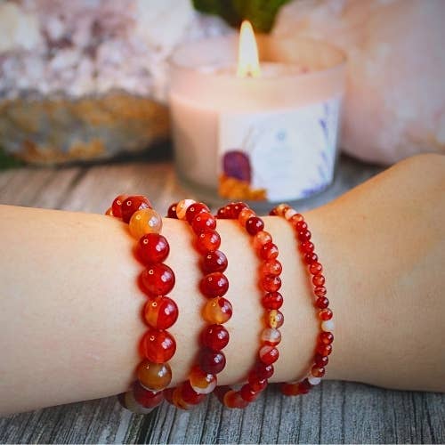 Carnelian beaded Bracelet 4 mm - China