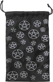 Synthetic Silk Bag 5x8" - Pentacle on Black
