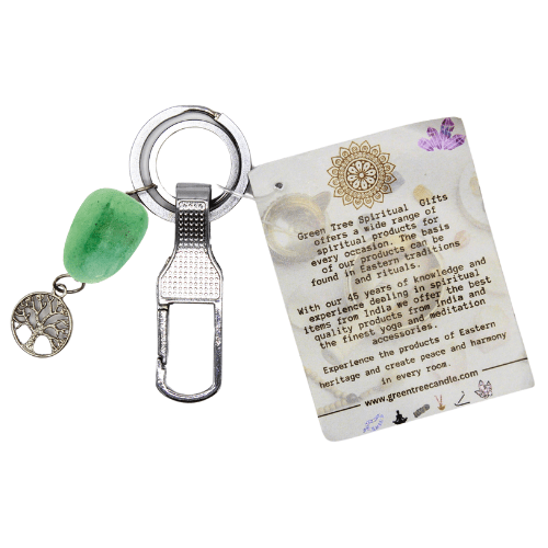 Keychain - Tree of Life & Green Aventurine Set of 6 pcs