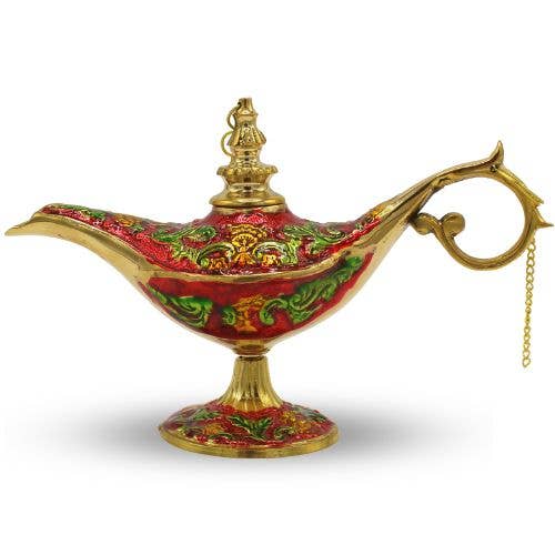 Brass Lamp Aladin Meena Work