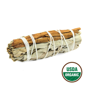 White Sage & Cinnamon Smudge Stick 10cm (price per pc)