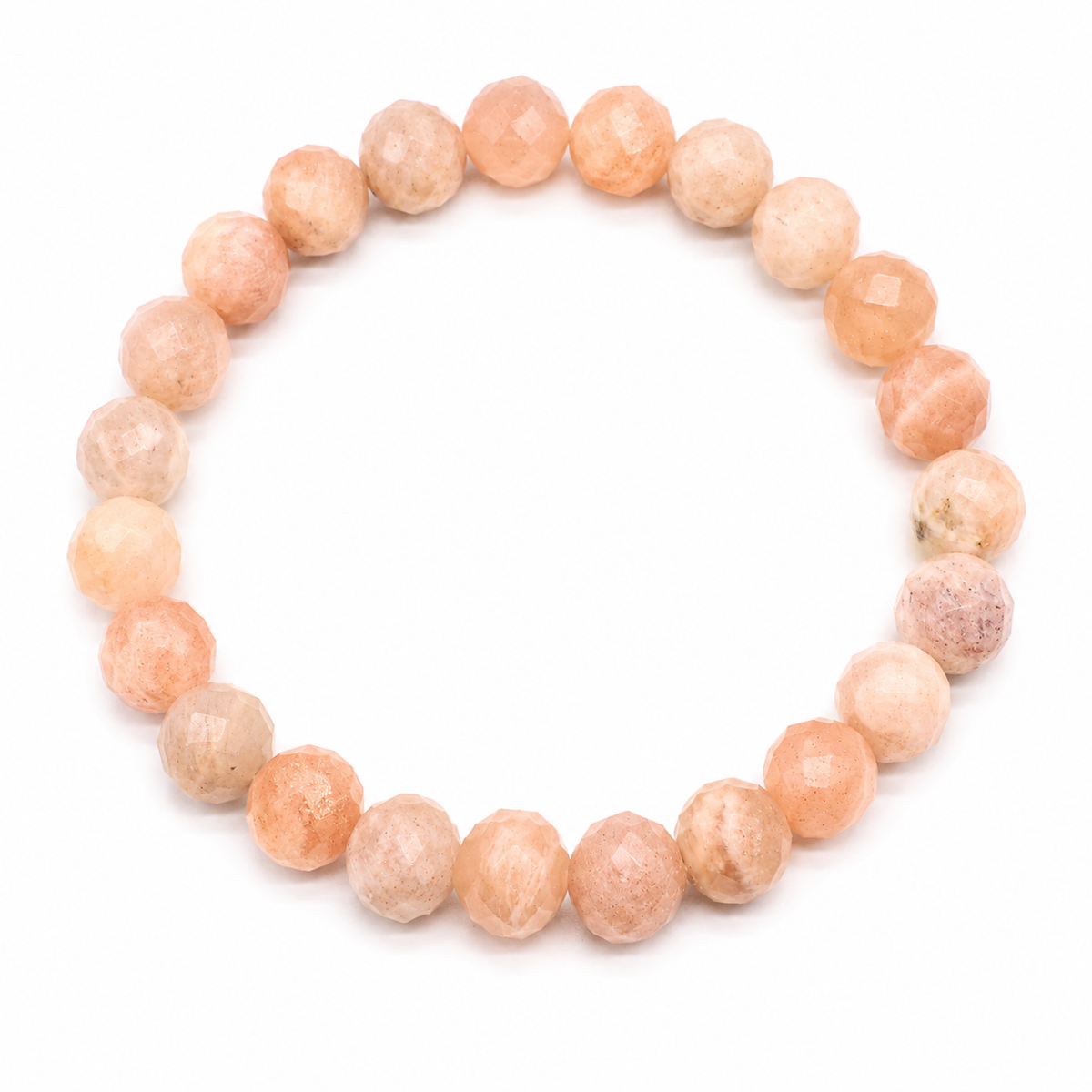 Sunstone Faceted Beads Bracelet 6mm - Tanzania