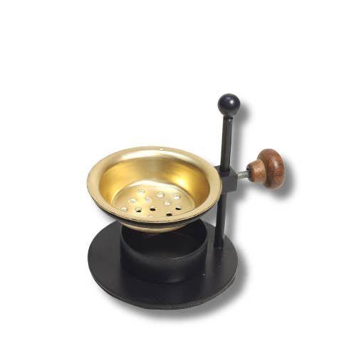 Iron Height Adjustable Incense Burner Black 9x7.5 cm