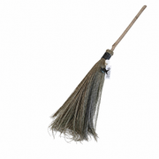 Decoration Altar Broom Triple Moon & Moonstone - 42 cm