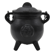 Cast Iron Cauldron Tree Of Life Black