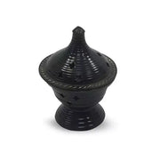 Black Metal Jar Incense Holder