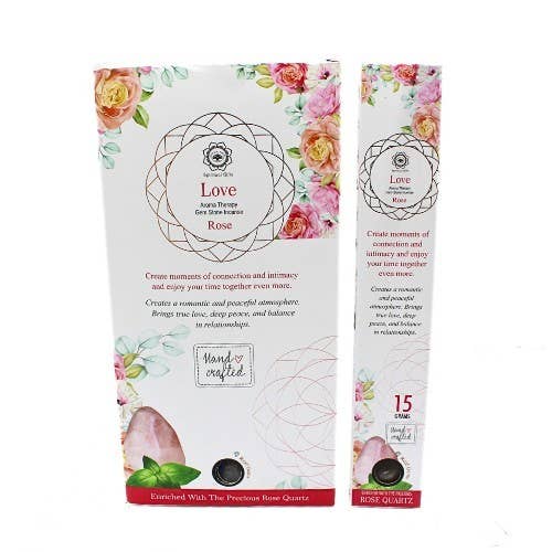 Green Tree Gemstone Incense Love - Rose Quartz
