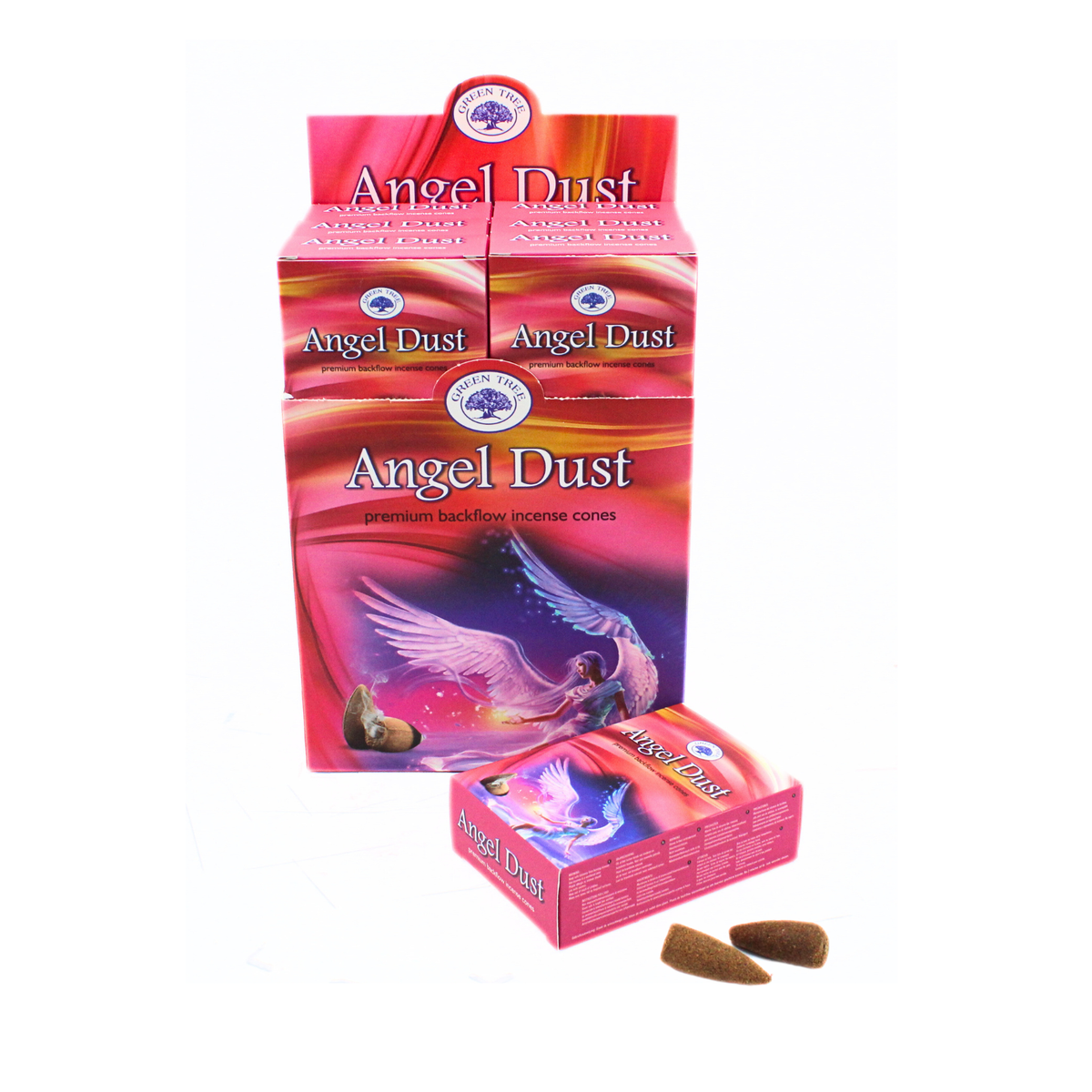 Green Tree Angel Dust Backflow Incense Cones (pack of 12)