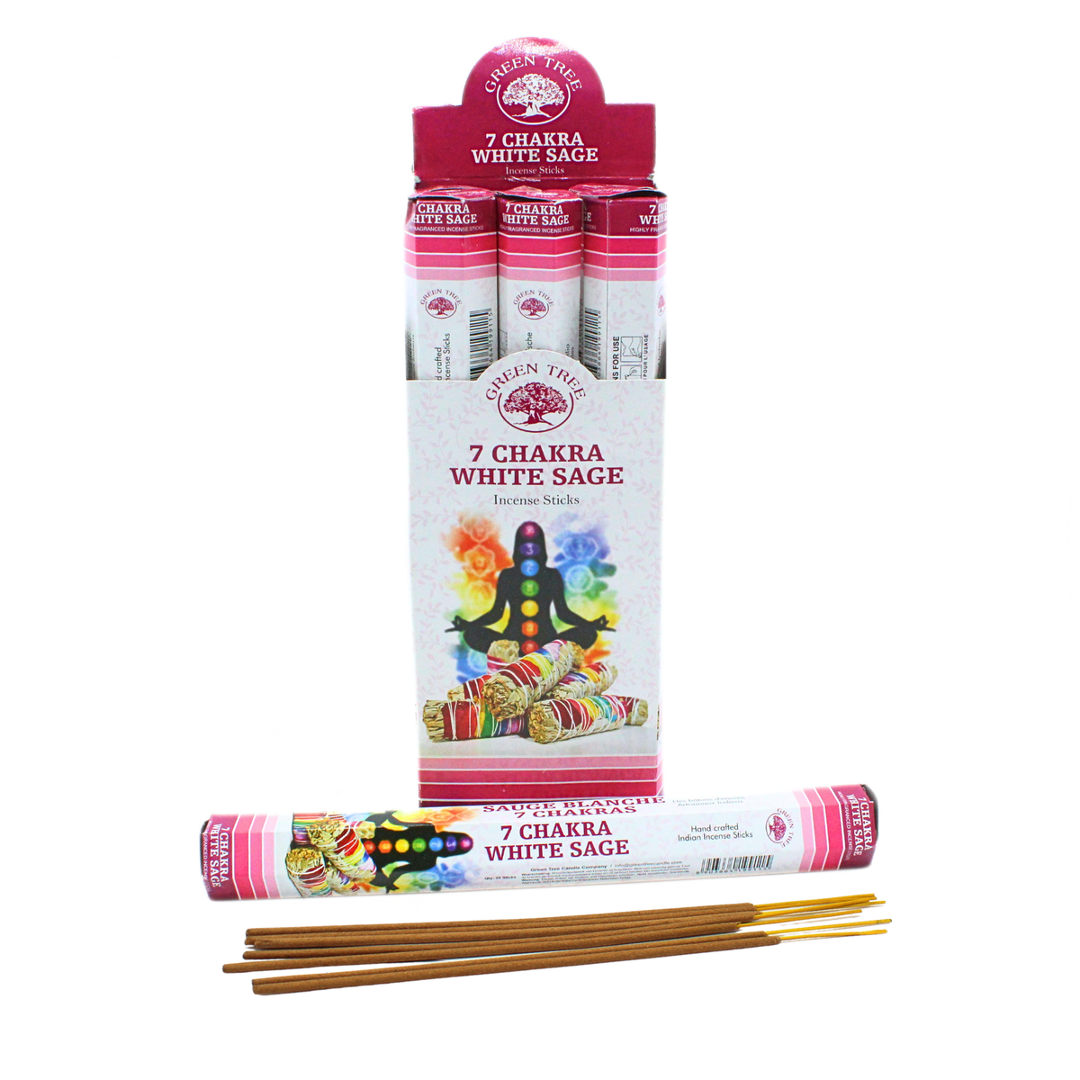 Green Tree 7 Chakra White Sage Incense
