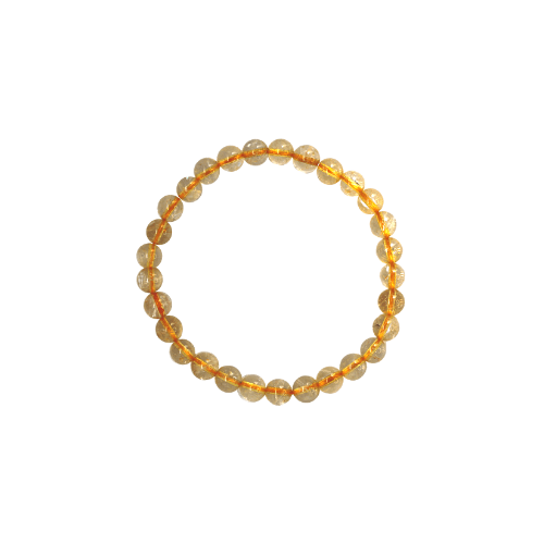 Citrine Quartz beaded Bracelet 6 mm - Madagascar