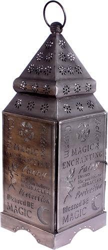 LANTERN LUCK SILVER ANTIQUE 12 x 4.5 in