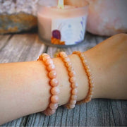 Sunstone 'AA' beaded Bracelet 8 mm - Tanzania