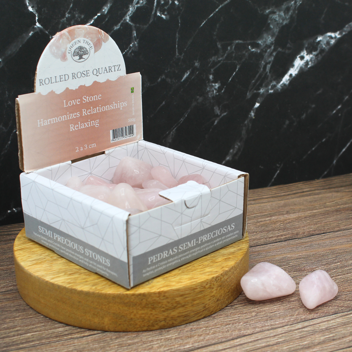 Rose Quartz tumbled display 500g