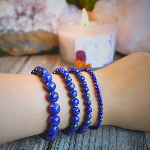 Lapis Lazuli 'AA' beaded Bracelet 4 mm - Afghanistan
