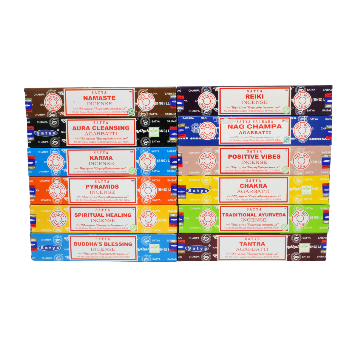 Satya Assorted Pack #3 Incense (12 boxes) 15 grams