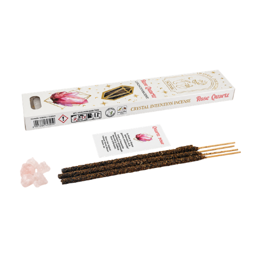 Native Soul Crystal Intention incense with Rose Quartz chips