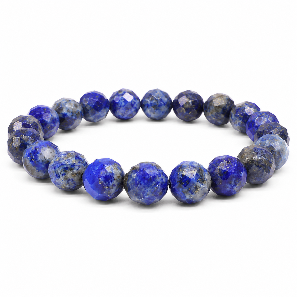 Lapis Lazuli Faceted Beads Bracelet 8mm - Afghanistan